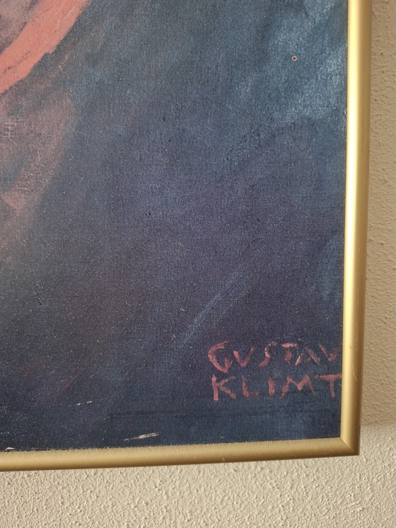 Image 1 of ✨ Gustav Klimt - La Virgen (90x90 cm) sobre dibond con marco moderno dorado ✨