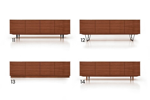 Sideboard Teak gebeizt T-S08 4 Paar Türen