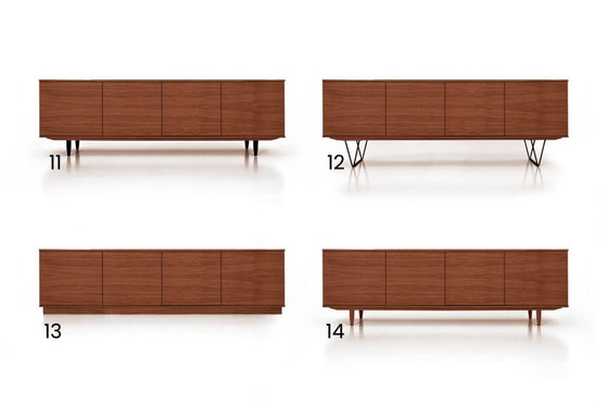 Image 1 of Dressoir gebeitst teak T-S08 4 paar deuren