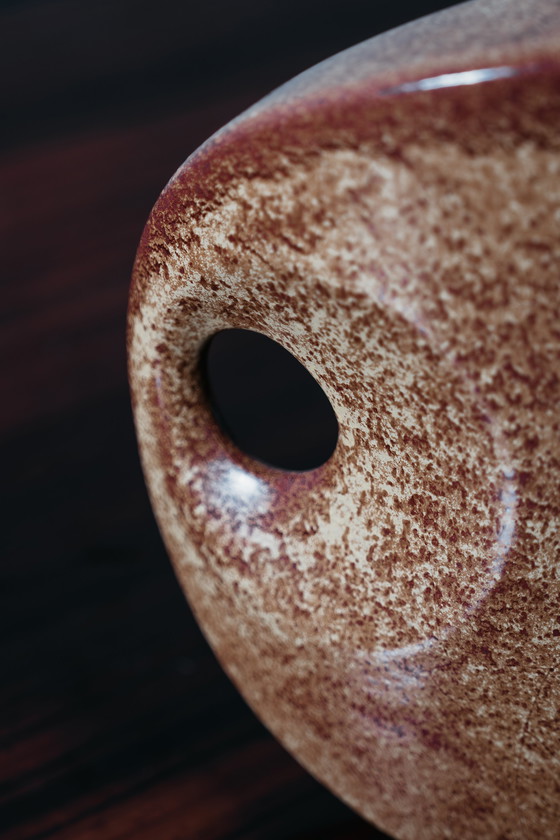 Image 1 of Bertoncello 977 Roberto Rigon 1970s Art Enamelled Ceramic Vase
