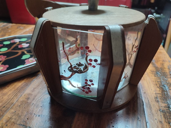 Image 1 of Rare Magnifique Ancienne Boîte à Biscuits Avec Son Plateau