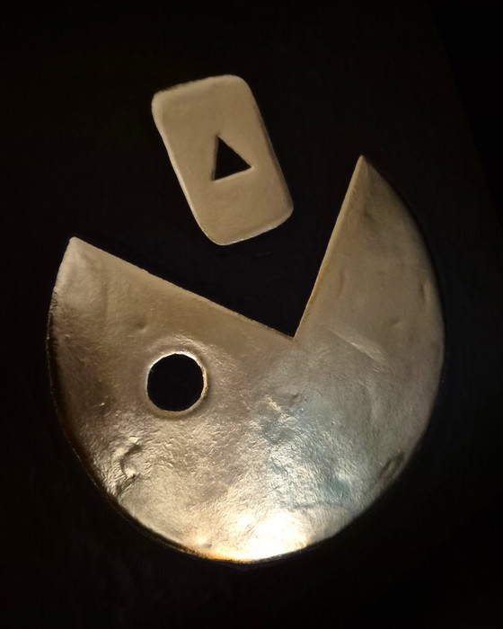 Image 1 of Golden PacTube Award Œuvre d'art plaquée or 23 carats dans un cadre en édition limitée