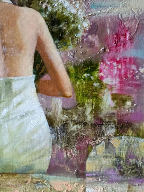 Original Oil Painting Abstract Figurative Girl Memories – Paintings & Drawings, Canvas (photo 7 of 13)
