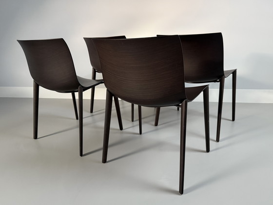 Image 1 of 4 Arper Catifa 53 design stoelen hout Wengé