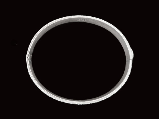 Image 1 of Solid silver bracelet with snake pattern - Marked - 34 grams