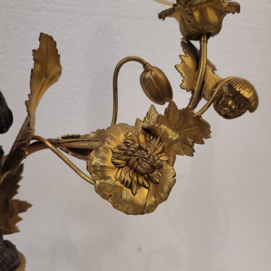 Image 1 of Candelabro / Lampada, ormolú e porcellana, Victor Paillard, Napoleone III, 1870 - Francia