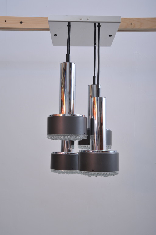 Staff cascade lamp with bubble glass (1960s)