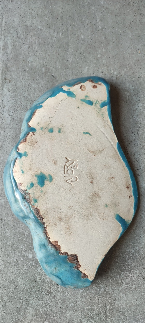 Image 1 of Audrey-signed ceramic art ceramic trinket dish