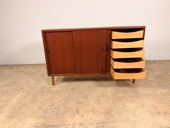 Image 1 of Commode en teck de Kajsa & Nils Nisse Strinning for String, années 1960