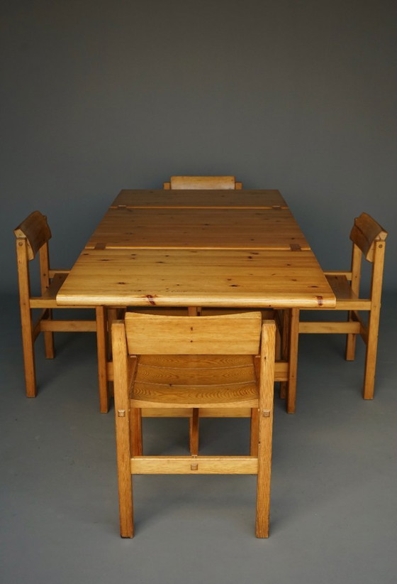 Image 1 of Set da pranzo in pino di Edwin Helseth per Stange Bruk, anni '60