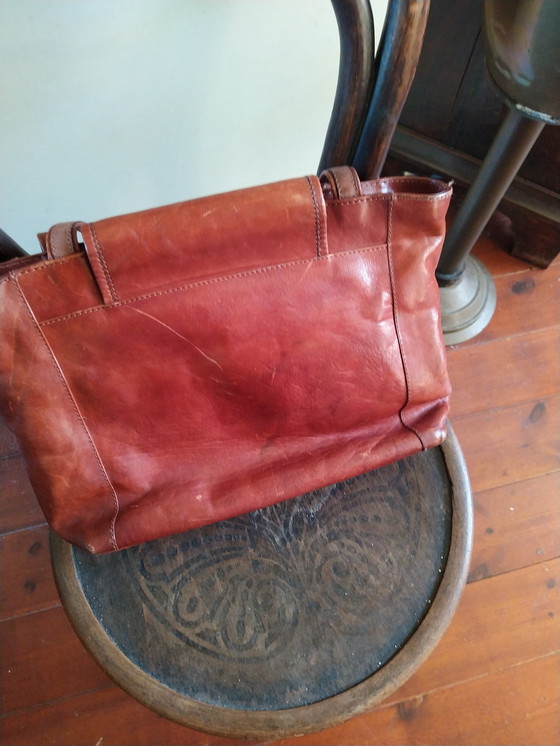 Image 1 of Vintage Leather Ladies Handbag Brand Il Cigno