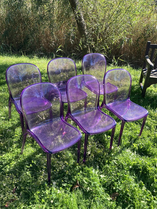 6x Kartel Thyla Stackable Plastic Chairs