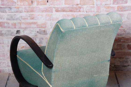Pair of Original Art Deco Armchairs, Jindrich Halabala, UP Zavody, Czech, 1930s – Textile, Wood (photo 5 of 8)