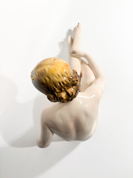 1930s Art Deco Ceramic Female Nude Sculpture (photo 8 of 10)
