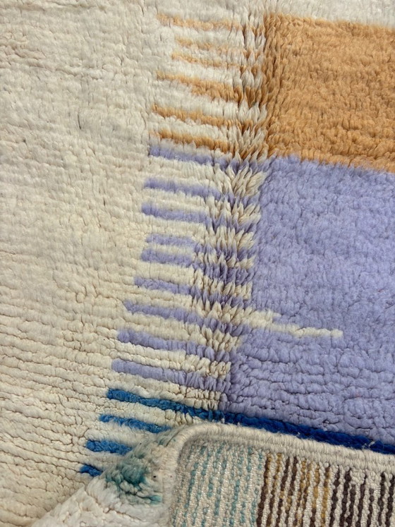 Image 1 of Berber Colorful Moroccan Beni Ourain Wool Rug 160x250 cm - Berber Moroccan Rug - Handmade Boho Floor Carpet with Bold Multicolor