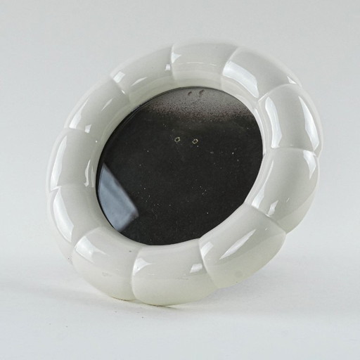 Marco decorativo de porcelana, diseño italiano, años 70, producción: Italia