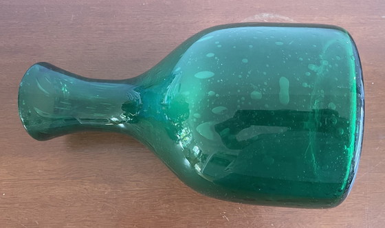 Image 1 of Kristalunie Maastricht - Vase bouteille vert bouteille de la série Antiqua, conçu par Max Verboeket