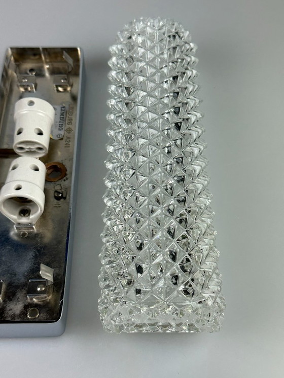 Image 1 of 60s 70s aplique Aplique de Glashütte Limburg Alemania Space Age