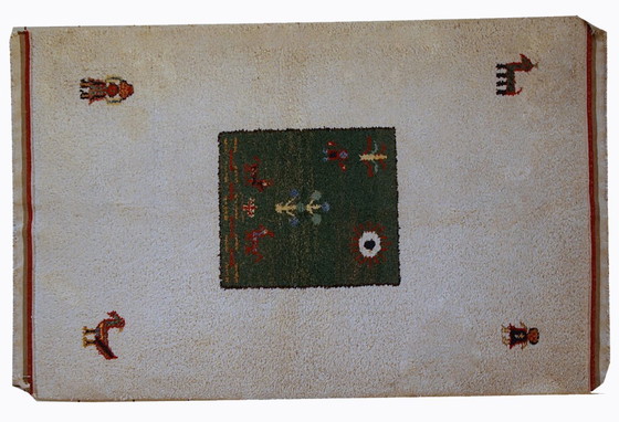 Image 1 of Tappeto Gabbeh persiano vintage fatto a mano, 140 cm x 215 cm, anni '60 - 1C344