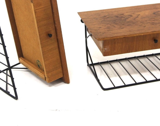 Image 1 of Set aus 2 Teakholz-Wandregalen, Schweden, 1950