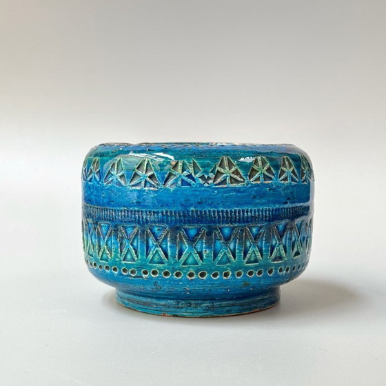 Image 1 of Vintage Ashtray • Rimini Blue • Ceramic • Aldo Londi • Bitossi • 1950