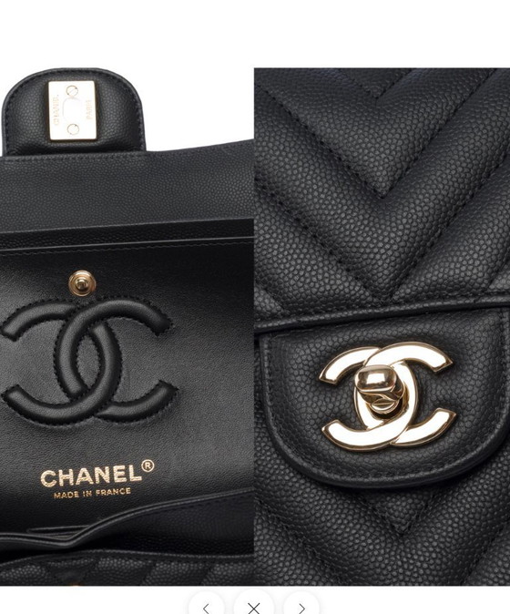 Image 1 of Sac CHANEL Timeless/Classique en Cuir Noir - 103492