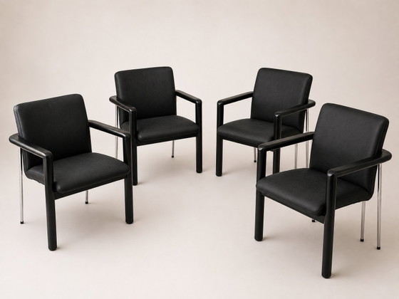 Leolux dining set – Leather, Metal (photo 2 of 7)
