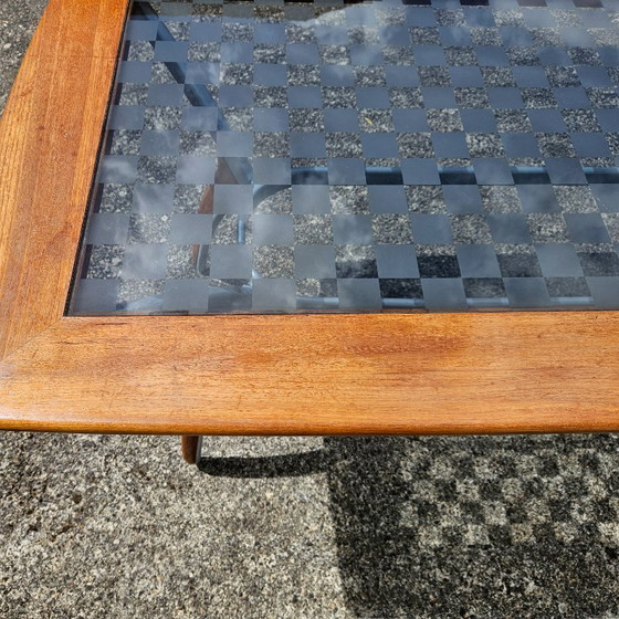 Image 1 of Italiaanse eettafel van glas, hout en metaal - Italiaanse design eettafel - jaren 80