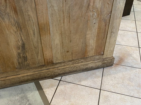 Image 1 of Mobili da bar antichi e autentici, stile vintage, bancone da bistrot, rovere e zinco, anni '50