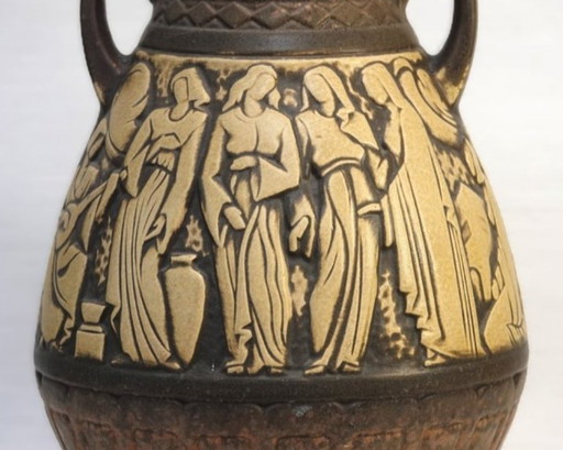 Scheurich Alemania Occidental "Marktleben" jarrón de suelo XL