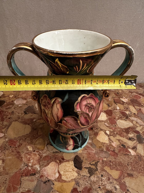 Image 1 of Vintage ceramic amphora vase signed Vallauris - H 24 cm