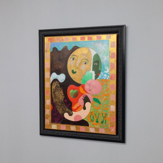 Image 1 of Peintures diptyques figuratives de Wouter Stips, Pays-Bas, années 2000