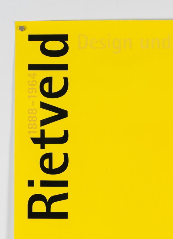 Image 1 of Gerrit Rietveld Exhibition – 1996 – Original Vintage Exhibition Poster by Gerrit Rietveld – De Stijl Design – 118.9x84.1 cm A0