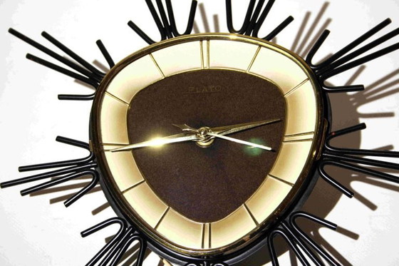 Image 1 of Plato Clock - Curved Glass Window - MCM - 230 Volt