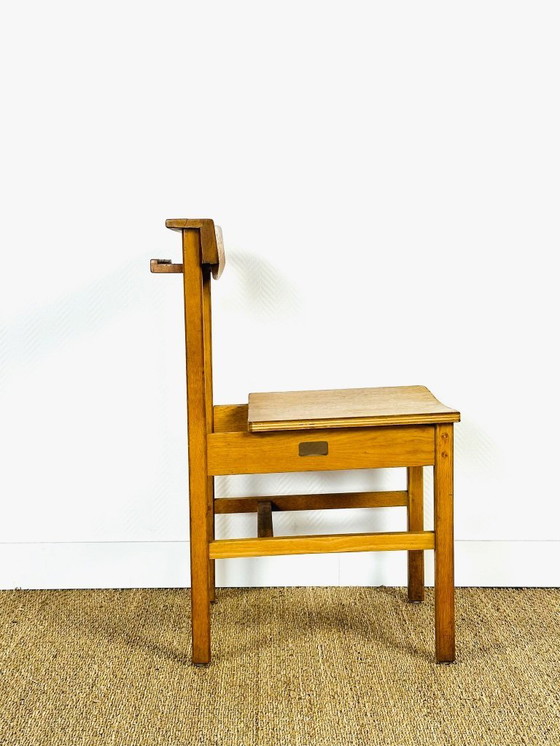 Image 1 of Set di 6 sedie da pranzo vintage in rovere, Francia, 1950