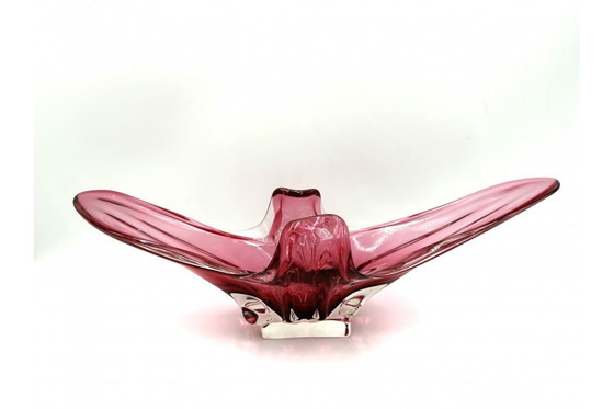 Image 1 of Rosa Glastablett, Italien, 1970er Jahre