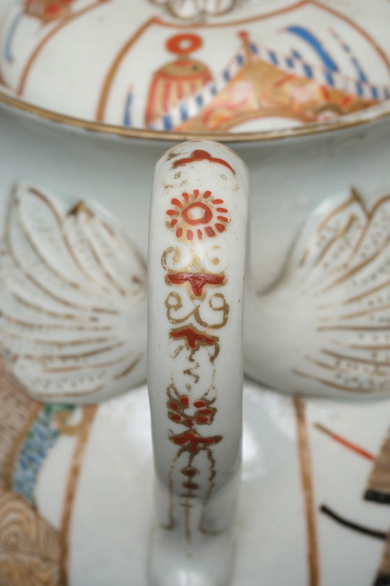 Image 1 of antieke Japanse porseleinen theepot Imari-ware