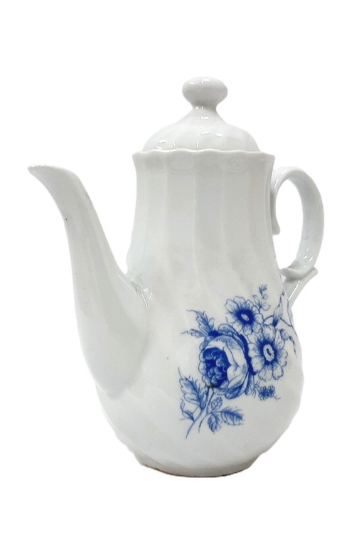 Vintage Porcelain coffee pitcher, jug with lid 