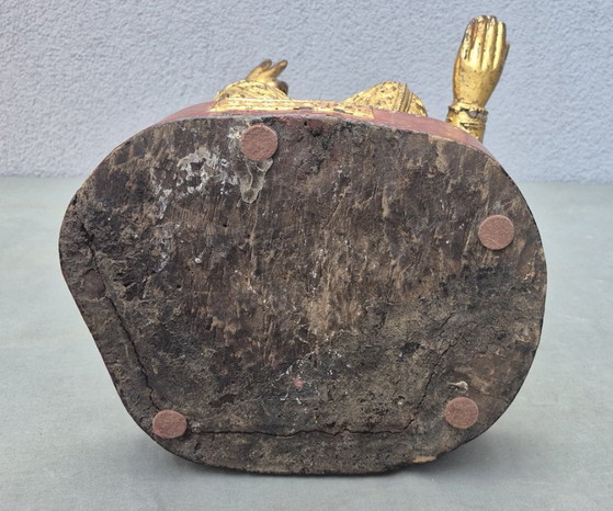 Antica Scultura Nat Birmana in Legno - XIX Secolo 51cm – Sculture (photo 13 of 15)