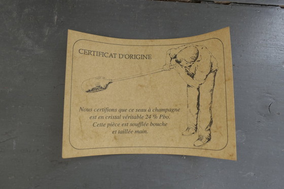 Image 1 of Seau à champagne vintage Baccarat de Lorraine