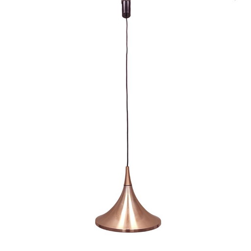 German "Semi" (Trumpet) Pendant Lamp – Copper, Rolf Krüger Staff Leuchten, 1970 – hanglampen, Metal (photo 2 of 15)