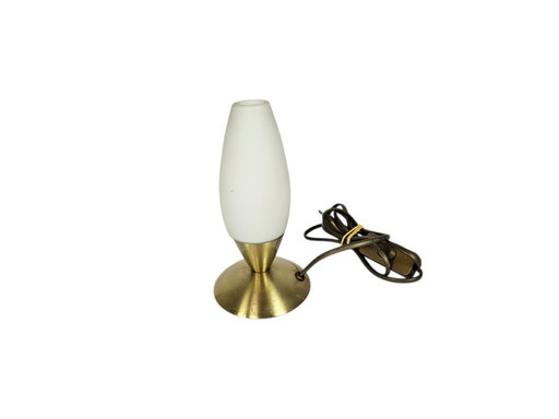 R.S. - Leuchten - table lamp - chalice lamp - frosted glass - brass - 80s
