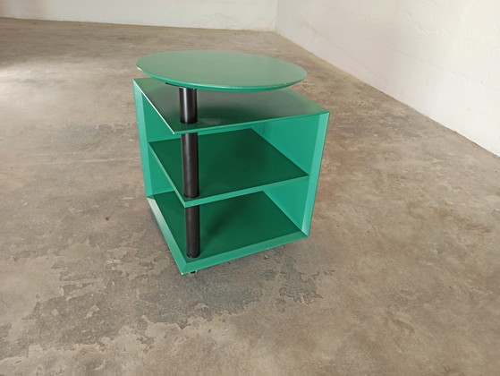 Image 1 of Vintage postmodern bijzettafeltje, groen