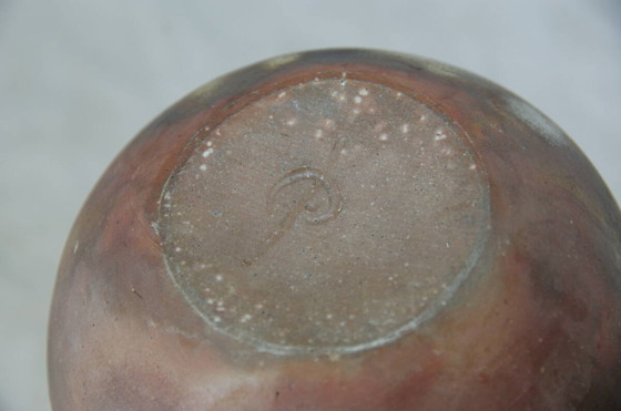 Image 1 of Antieke Japanse keramiek Bizen Ware bloemenvaas, Shunkoen, met originele doos