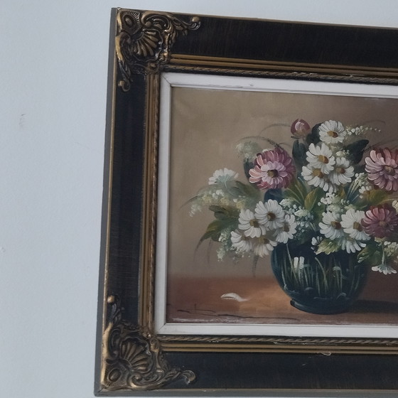 Image 1 of Tableau nature morte bouquet de fleurs 