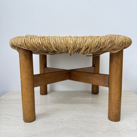 Image 1 of Italian Rush Stool by Lorenzo Forges Davanzati, 1960s