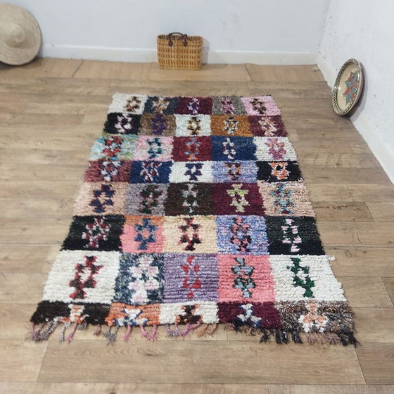 Image 1 of Patchwork Berber Rug – Patchwork Berber Carpet | Moroccan Handmade Rug | 213 × 130 cm