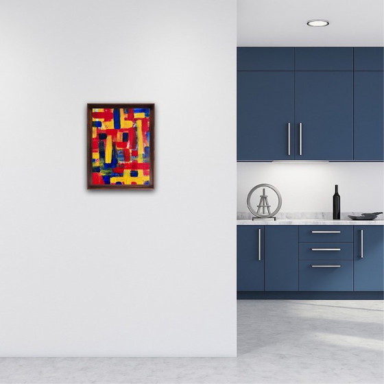 Image 1 of Abstract acrylschilderij 40x30cm.