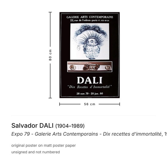 Image 1 of Salvador-Dali-Ausstellung – Galerie für zeitgenössische Kunst – Zehn Rezepte für die Unsterblichkeit