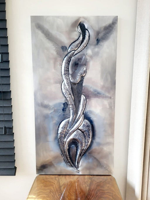 Marc D’Haenens – Metal wall sculpture, Belgium, 1970s